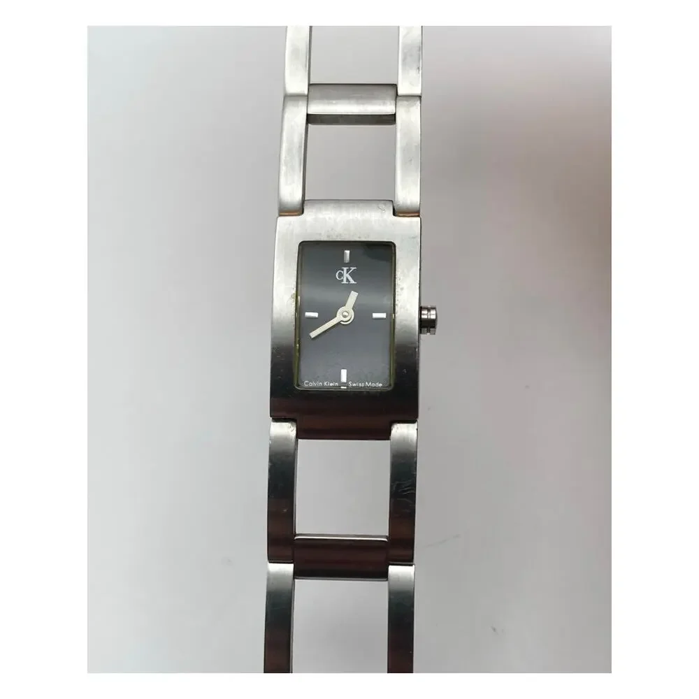 Calvin Klein CK Swiss Made Women's Watch 17mm - All Stainless - New Battery - WR